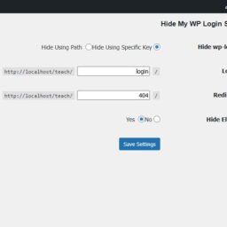 تصویر صفحه تنظیمات افزونه Hide My WP Lite برای تغییر آدرس ورود وردپرس