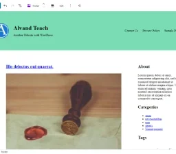 A sidebar has been added to the index template in the WordPress site editor
