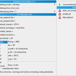 تنظیمات PHP در WampServer