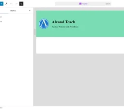 Site Editor with WordPress themes header template part opened.